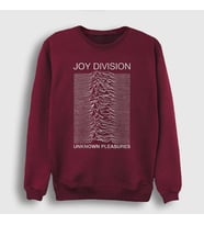 Presmono Unisex Beyaz Unknown Pleasures Joy Division Sweatshirt 87792tt (Bordo)