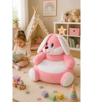 ÖZGÜNER OYUNCAK  Tavşan Pelüş Bebek Çocuk Koltuğu (Pembe)