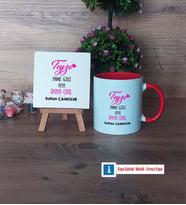 Teyze Daha Cool Dekoratif Taş, Kupa Bardak Kırmızı Hediye (Model 1)