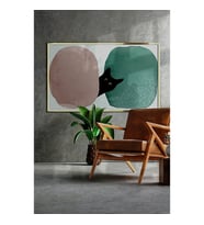 Çerçeveli Tablo Modern Sanatsal Dekorasyon Ev Dekoru Tekli Çerçeve Tablo ÖZC-455 (Altın)