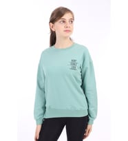 Toontoy Kız Çocuk Baskılı Sweatshirt (Yeşil)