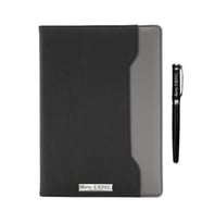 İsme Özel Çift Renkli Premium Defter ve Roller Kalem Seti - Renk Seçenekli (Siyah)