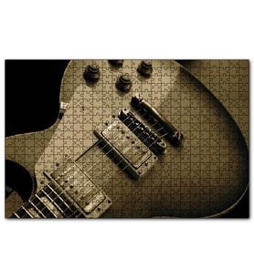 Cakapuzzle Elektrogitar Yakın Çekim Detay  Puzzle Yapboz MDF (Ahşap) (255 Parça)
