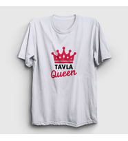 Presmono Unisex Sarı Backgammon Queen Tavla Kraliçesi Oyun V2 T-Shirt 417652tt (Beyaz)
