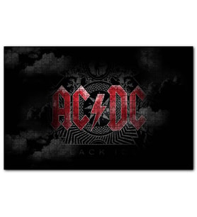 Cakapuzzle ACDC Logo Karanlık Mod  Puzzle Yapboz MDF (Ahşap) (500 Parça)