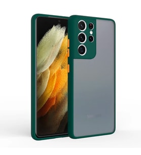 SM Galaxy S21 Ultra - S30 Ultra Kamera Korumalı Premium Silikon Kılıf (Yeşil)