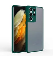 SM Galaxy S21 Ultra - S30 Ultra Kamera Korumalı Premium Silikon Kılıf (Yeşil)