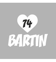 Kalpli 74 Bartın Araba Sticker siyah 20x15 CM (Beyaz)