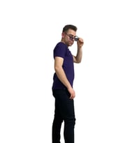 COTTOMEN Erkek V Yaka Slim Fit & Tshirt (Lacivert)