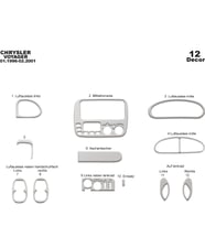 Meriç® Chrysler Voyager Ön Torpido Kaplama Maun 12 Parça 1996-2001 (Alüminyum)