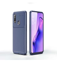 Oppo A31 Kılıf Karbon Silikon Case (Lacivert)