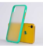Apple iPhone XR 6.1 Kılıf Zore Fri Mat Yüzey Renkli Kenar Kılıf (Turkuaz)