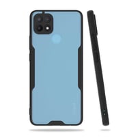 Oppo A15 Kılıf Zore Parfe Kenarları Pastel Renk Silikon Kılıf (Siyah)