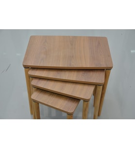 zigon sehpa 4 lü ahşap (Ceviz Rengi)