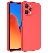 Xiaomi Redmi 12 Kılıf Lansman Tasarım İç Yüzeyi Kadife Silikon (Kırmızı)