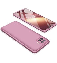 Oppo Reno 4 Lite Kılıf 3 Parça Slim Sert Silikon Kapak AYS (Rose)