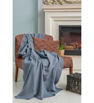 Tek Kişilik Koltuk Örtüsü Berjer Örtüsü Koltuk Şalı 2 Adet 110x175 cm (Gri)