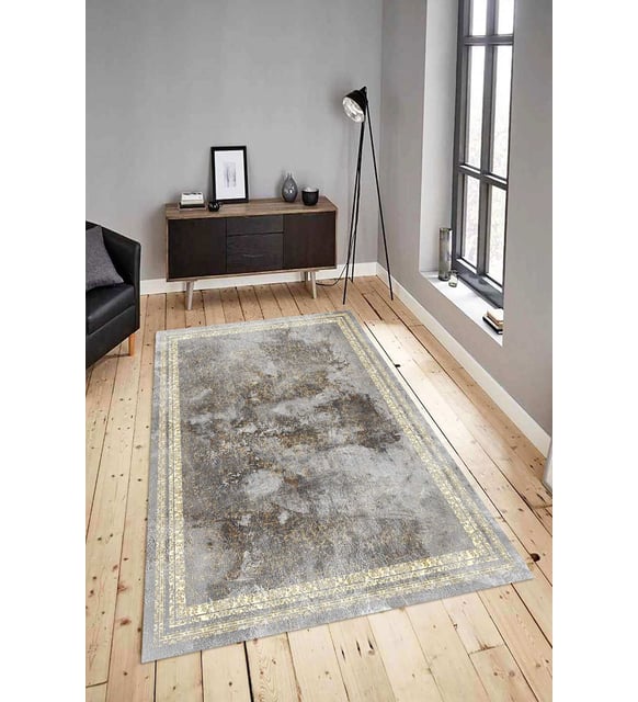 Dijital Baskılı Yıkanabilir Kaymaz Modern Renkli Salon Halısı Mutfak Halısı Yolluk ND-HY-1198 (Vizon)