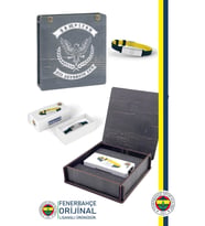 Fenerbahçe Orijinal Lisanslı Fashion Ayarlanabilir Bileklik Hediyelik Kutulu (Lacivert-Sarı)