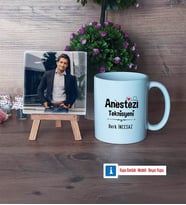 Anestezi Teknisyeni Fotoğraflı Dekoratif Taş, Kupa Bardak Beyaz Hediye (Model 1)