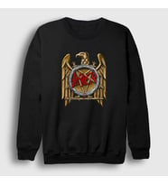 Presmono Unisex Bordo Gold Eagle Slayer Sweatshirt 111311tt (Siyah)