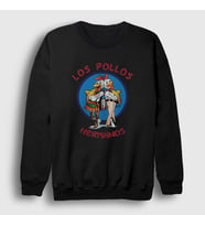 Presmono Unisex Beyaz Los Pollos Hermanos Breaking Bad Sweatshirt 406771tt (Siyah)