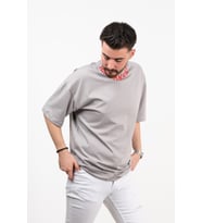 OVERSİZE PENYE PAMUKLU ERKEK T-SHİRT (Gri)