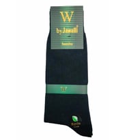 By Jawalli Desenli Bambu Erkek Çorabı (Siyah)