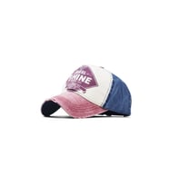 Şapka Unisex Jewel Shine Beyzbol Eskitme Şapka Cap Çap Mevsimlik Şapka Jwl.shn.yn.001 (Bordo-Mavi)