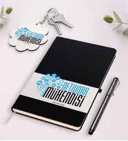 BK Gift Kişiye Özel Network Mühendisi Beyaz Defter Kalem Ve Anahtarlık Hediye Seti (Model 2)