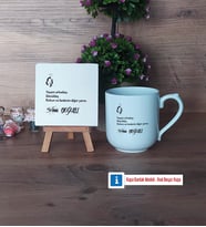 Eşe Hediye Dekoratif Taş, Kupa Bardak Kırmızı Hediye (Model 4)