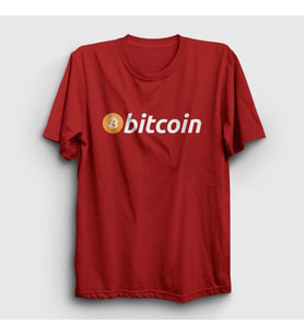 Presmono Unisex Beyaz Btc Bitcoin T-Shirt 263026tt (Kırmızı)