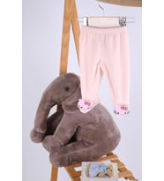 Kadife Oyuncaklı Kız Erkek Bebek Çocuk Pantolon Hello Kitty  (Pembe)