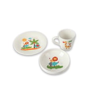 LORDSTORE1 Kütahya Porselen 3'Lü Çocuk Mama Seti (Sarı)