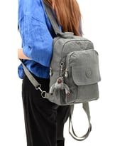 Body Bag Göğüs Çantası Sırt Çantası Çok Cepli Hafif Klinkır Kumaş Bady Bag Çok Cepli  30*22 Cm (Gri)