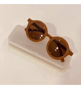 Yeni Model Renkli Vitage Retro Gözlük (Kahverengi)