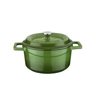 Lava Döküm Yuvarlak Tencere. Trendy Çap(Ø)20cm. (Yeşil)
