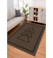 Dijital Kaymaz Taban Yıkanabilir Renkli Salon Halısı Mutfak Halısı Yolluk ND-SD-1063 (Kahverengi)