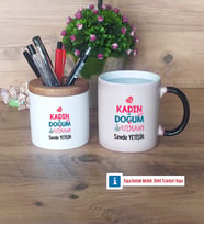 Kadın Doğum Uzmanı Kalemlik, Kupa Bardak T Kişiye Özel Hediye (Model 3)