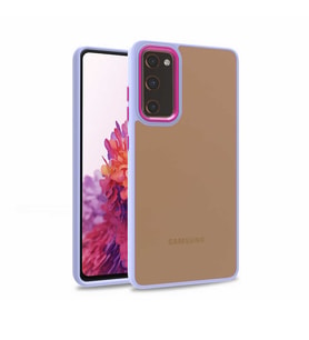 Samsung Galaxy S20 FE Kılıf Case, Kamera Lens Korumalı Elektroplatin Kaplama Sert PC Koruyucu Colourful Platinum Serisi (Lila)