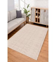 Dijital Kaymaz Taban Yıkanabilir Renkli Salon Halısı Mutfak Halısı Yolluk ND-SD-375 (Krem)