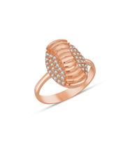 925 Ayar Gümüş Yüzük Zirkon Taşlı Altın,Rose,Beyaz Renk Seçenekleriyle (Rose)
