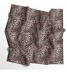 Leopar Desenli Soft Pamuk Eşarp - 04487 (A.Siyah)