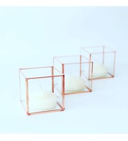 Mumluk Üçlü Set 7,5x7,5cm (Bakır)