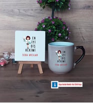 En İyi Diş Hekimi Dekoratif Taş, Kupa Bardak Kırmızı Hediye (Model 9)