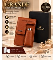 Grande 451 Hakiki Deri Sigaralık (Taba)