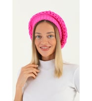 Siyah Triko Tek Kat Ressam Bere (Pembe)