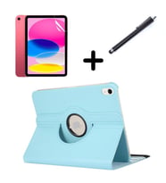 Apple iPad 2 iPad 3 iPad 4 Kılıf Dönen Tablet Kilifi Ekran Koruyucu+Kalem (Mavi)