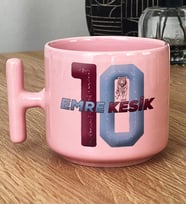 Kişiye Özel Bordo Lacivert Hediye Pastel T Kupa Taraftar (Pembe)