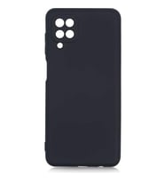 Samsung Galaxy A12 Kılıf Kamera Korumalı Silikon Rubber Arka Kapak (Siyah)
